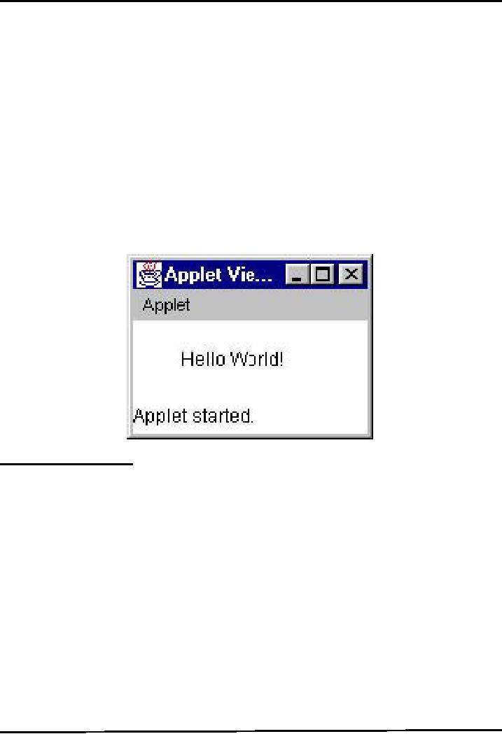 why is applet viewer popping up when i display my applet/java awt