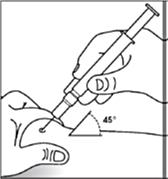 How to give accofil filgrastim injection - insert needle